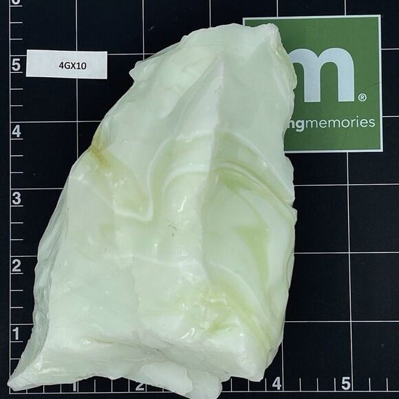 Jadeite Custard Glowing Swirl Slag Uranium Vintage Art Glass Cullet #4GX10 - Picture 9 of 9